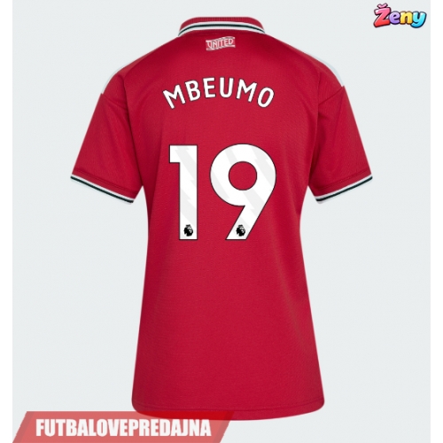 Lacne Ženy Futbalové dres Manchester United Bryan Mbeumo #19 2026-27 Krátky Rukáv - Domáci